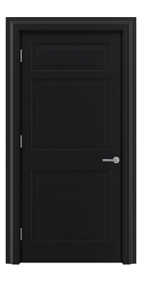 Shadbolt Timeless Type12 hardwood panelled door with RAL 9005 paint finish