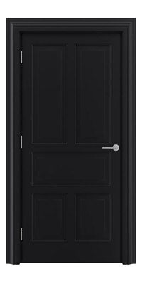Shadbolt Timeless Type15 hardwood panelled door in RAL 9005 paint finish