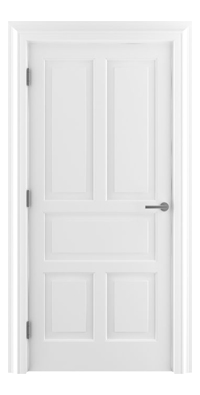 Shadbolt Timeless Type15 hardwood panelled door in RAL 9010 paint finish