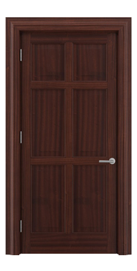 Shadbolt Timeless Type16 hardwood panelled door in Sapele Mahogany veneer