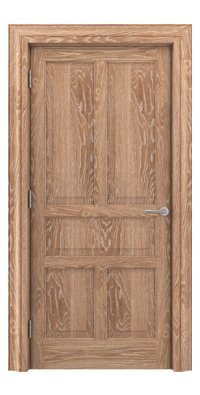 Shadbolt Timeless Type17 hardwood panelled door in European oak veneer in lime finish